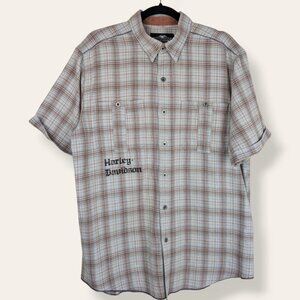 Harley Davidson Plaid Buttoned Shirt